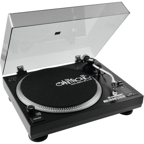 Omnitronic BD-1390 Draaitafel (dj) met riemaandrijving Zwart