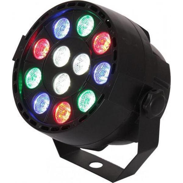 Ibiza Light - Compacte PAR projector met 12 x 1W RGBW led's die ook zonder DMX controller kan werken