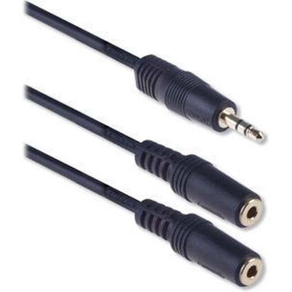 Ewent EW9232 audio kabel 0,1 m 3.5mm 2 x 3.5mm Zwart