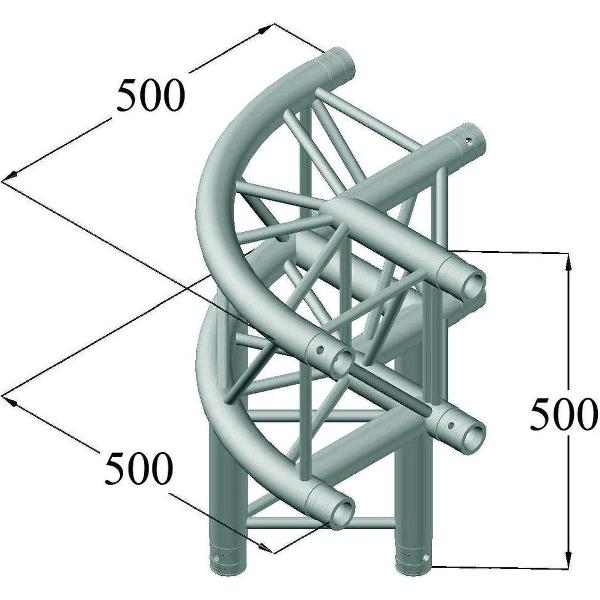 ALUTRUSS QUADLOCK 6082C-30R 3-Way Corner 90°