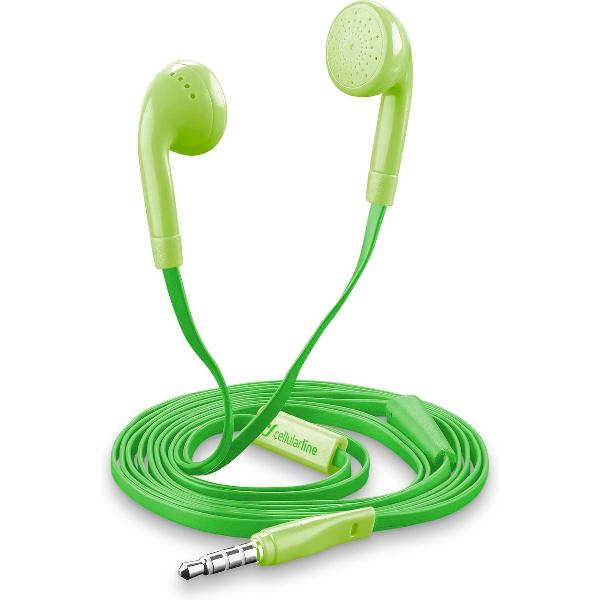 Cellularline BUTTERFLYSMARTG In-ear Stereofonisch Bedraad Groen mobiele hoofdtelefoon
