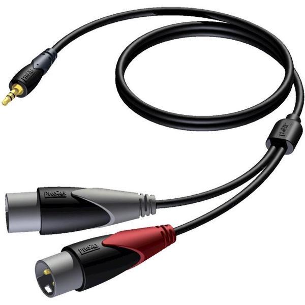 Procab CLA712 2x XLR mannelijk - 3,5mm Jack stereo mannelijk kabel - 1,5 meter