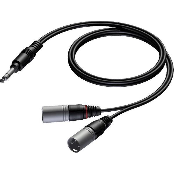 Procab CAB733 2x XLR mannelijk - 6,35mm Jack stereo mannelijk kabel - 1,5 meter