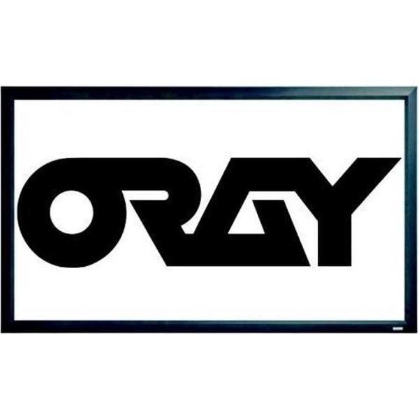 ORAY projectiescherm Black matt white fabric 125x208 OR3B5125208