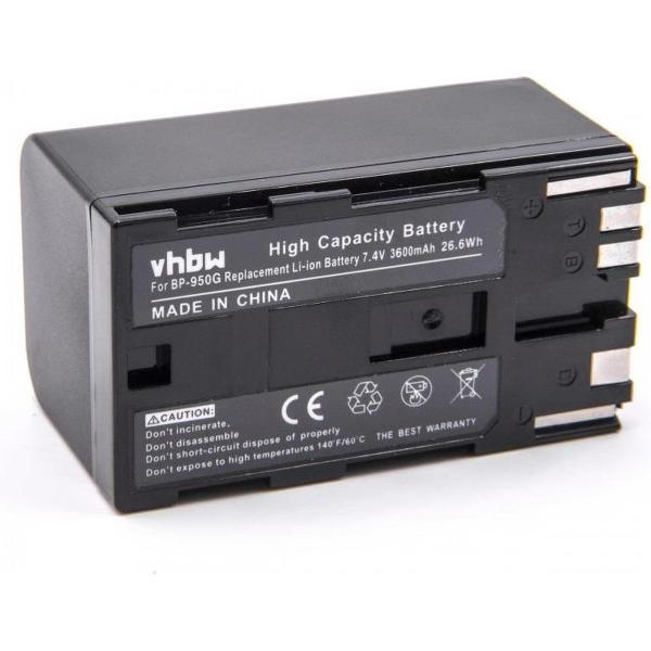 VHBW Camera accu compatibel met Canon BP-950 / 2600 mAh