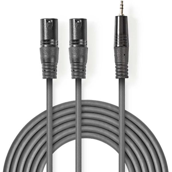 Nedis 2x XLR (m) - 3,5mm Jack (m) audiokabel - 3 meter