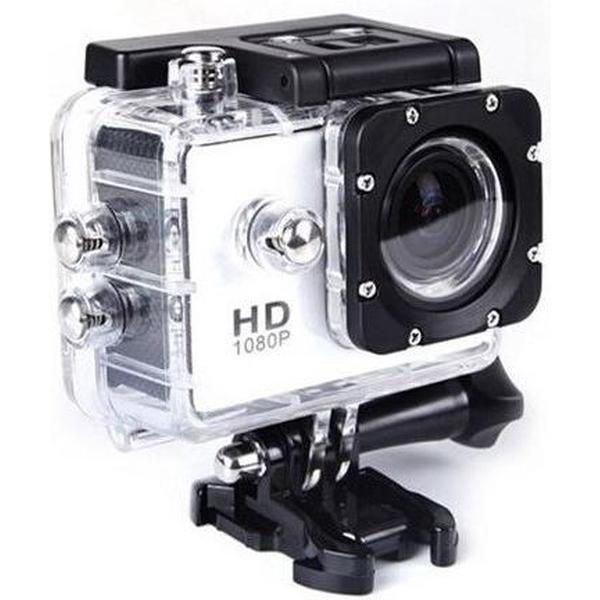 Action Camera Full HD Sports 1080P - Waterdicht - Wit