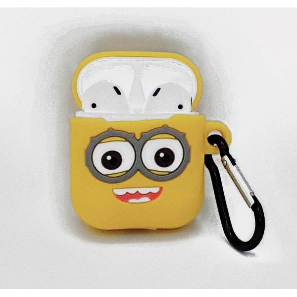 Cartoon Silicone Case voor Apple Airpods - see me smile - met karabijn