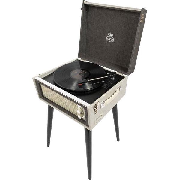 GPO BERMUDAGRY Kofferplatenspeler met ingebouwde speakers op pootjes