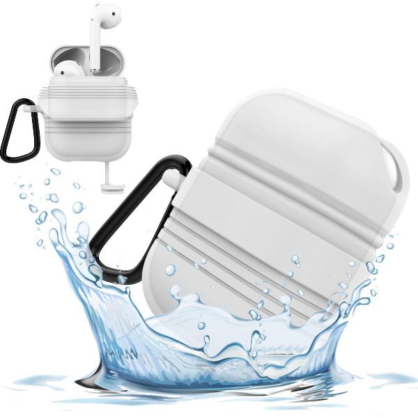 Airpods Hoesje voor Apple Airpods 1 / 2 - Waterdichte Case van iCall - Wit