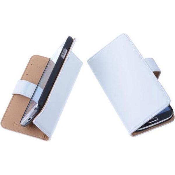 PU Leder Wit Huawei Ascend G630 Book/Wallet Case/Cover Hoesje