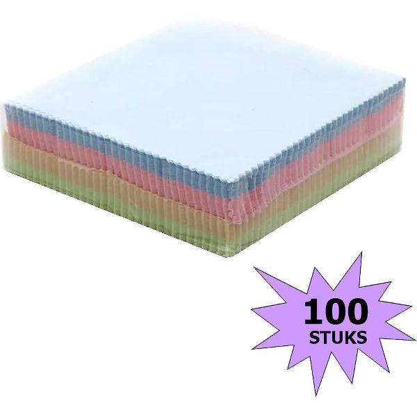 Fako Bijoux® - Microvezel Reinigingsdoekjes - Camera Lens Reiniging Doekjes - Brillendoekjes - Microfiber Brillen Lensdoekjes - Schoonmaak doekjes - 100 Stuks