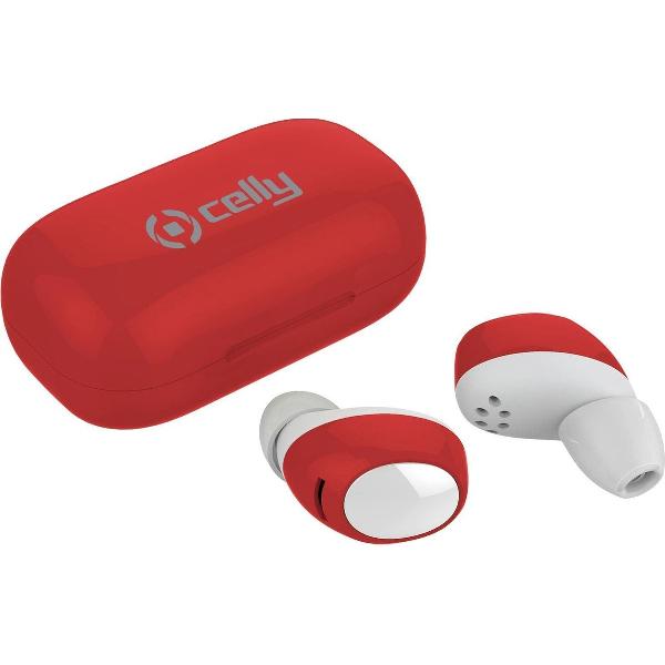 Celly Bh Twins Air Headset In-ear Bluetooth Rood