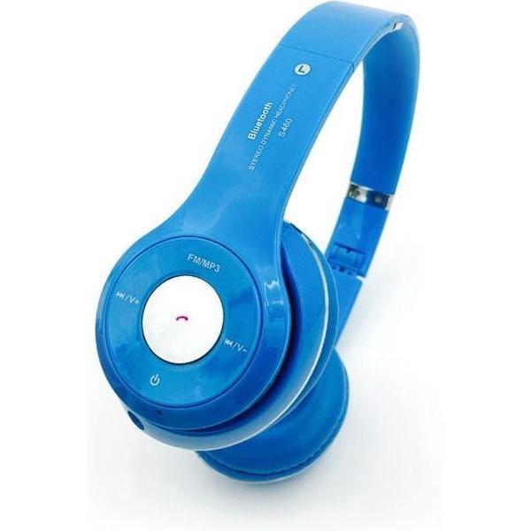 Wireless bluetooth headset koptelefoon S460 Met Fm radio en Geheugen Poort licht blauw