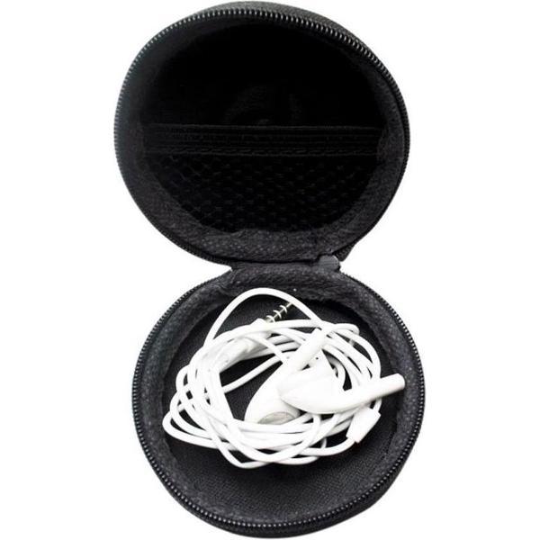Handig opberg etui voor Samsung & Apple oortjes, USB sticks, Geheugenkaarten etc. - Zwart Tasje - Case headphones In Ear