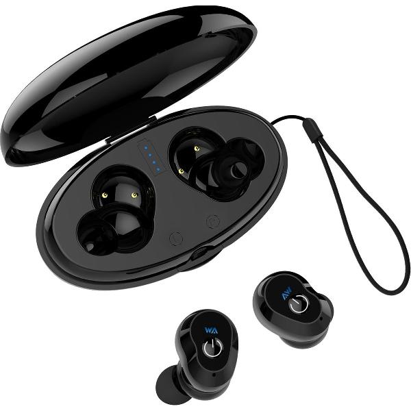 Lipa AE-R14A bluetooth headphone / Bluetooth 5.0 / Sterke bass / Met oplaad case / 10 uur speeltijd achter elkaar / Met microfoon en telefoonknop