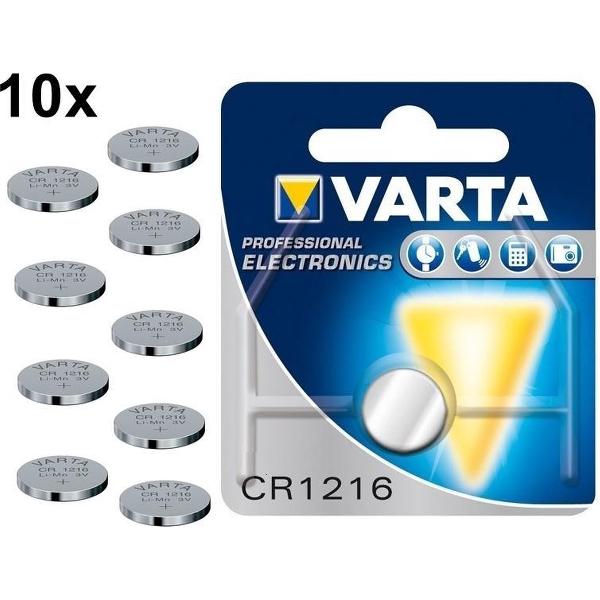 10 Stuks - Varta Professional Electronics CR1216 6216 25mAh 3V knoopcel batterij