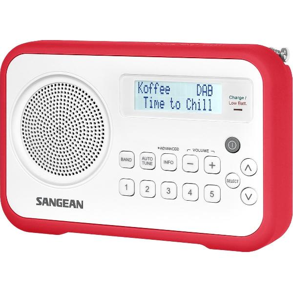 Sangean DPR-67 - Radio met DAB+ - Rood/Wit