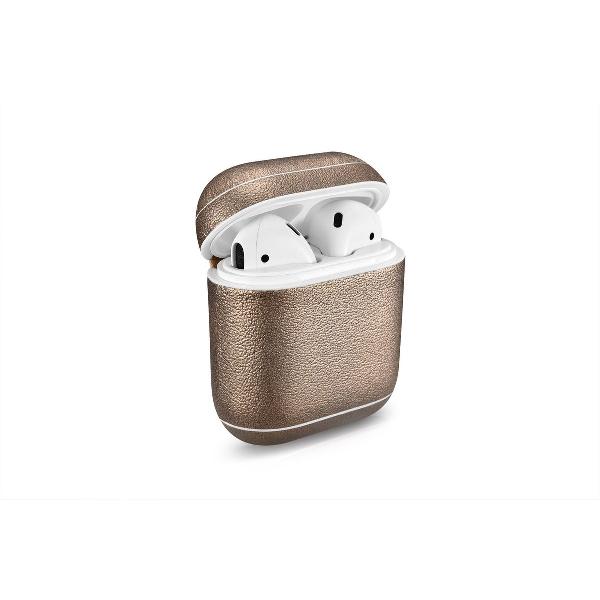 iCarer - Klassieke Etui voor Apple AirPods - Champagne