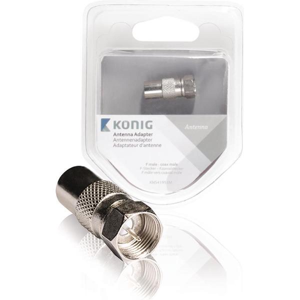 König KNS41953M Antenne Adapter F Male - Coax Male 1 Pc Metaal