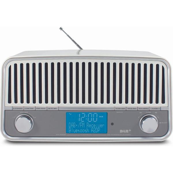Caliber HFG409DBT/W - Retrolook radio met DAB+, FM, Alarm klok - wit