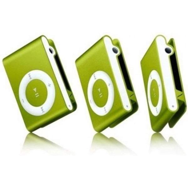 Mini MP3 Speler / Met In-Ear Koptelefoon en Datakabel - Groen