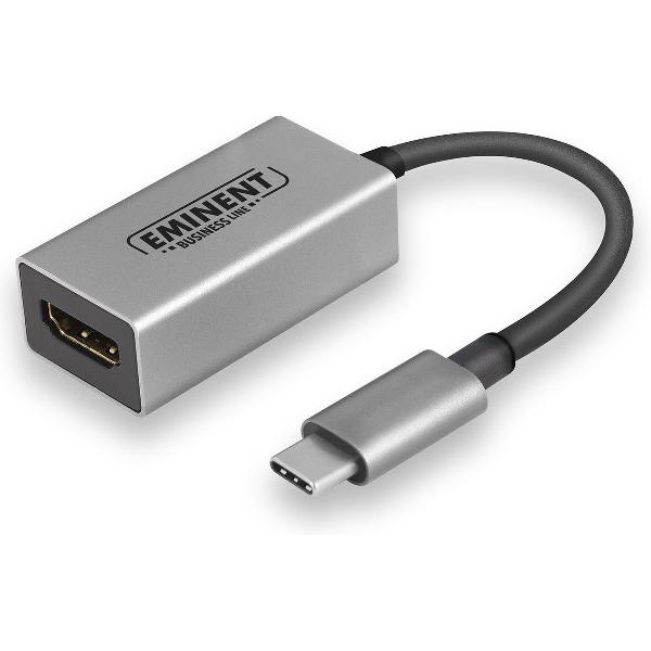 Eminent AB7870 tussenstuk voor kabels USB Type-C HDMI Aluminium, Zwart