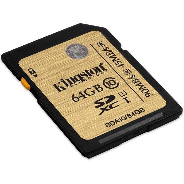 Kingston 64GB SDXC geheugenkaart Class 10 UHS-I