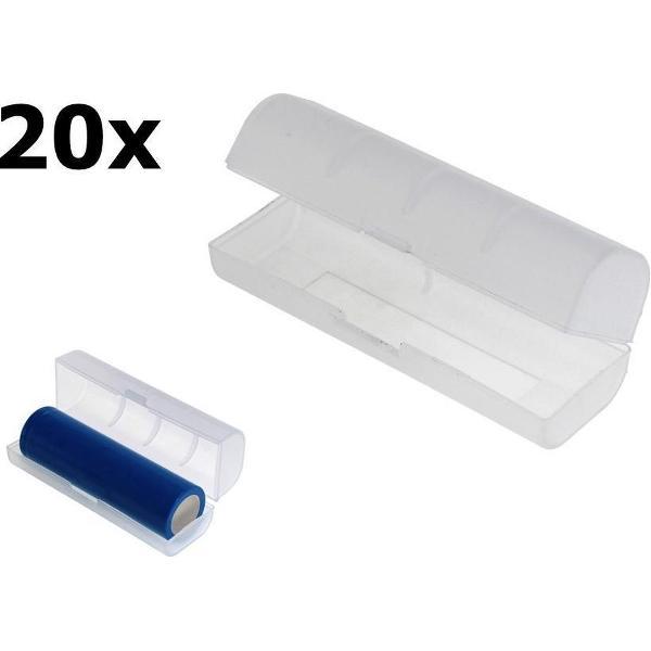 20 Stuks PVC transportdoos voor 21700-batterijen - transparant