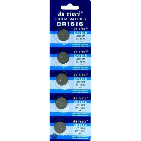 Lithium knoopcel CR1616 (5 stuks)