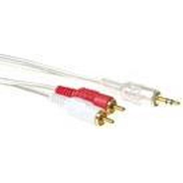 ACT High quality 2x tulp male naar 1x 3.5mm stereo jack male