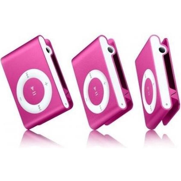 Mini MP3 speler met in-ear koptelefoon Roze