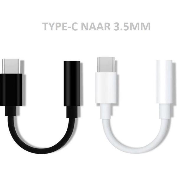 USB Type-C naar 3,5 mm koptelefoonaansluiting AUX Audio Cable Zwart Adapter