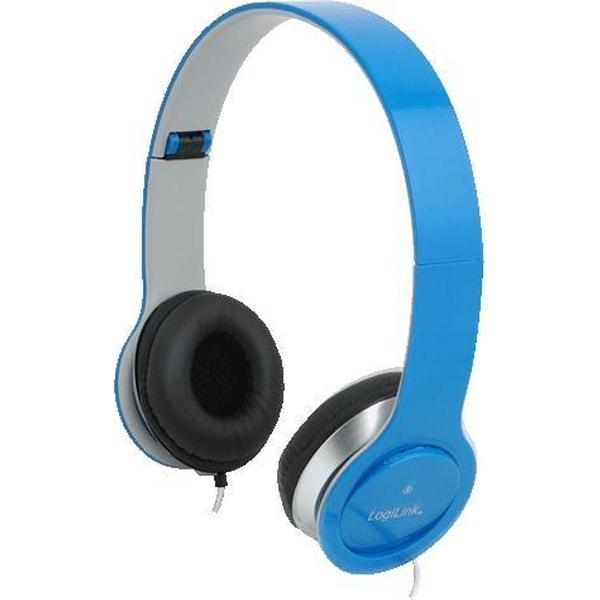 LogiLink HS0031 hoofdtelefoon/headset Hoofdband Blauw