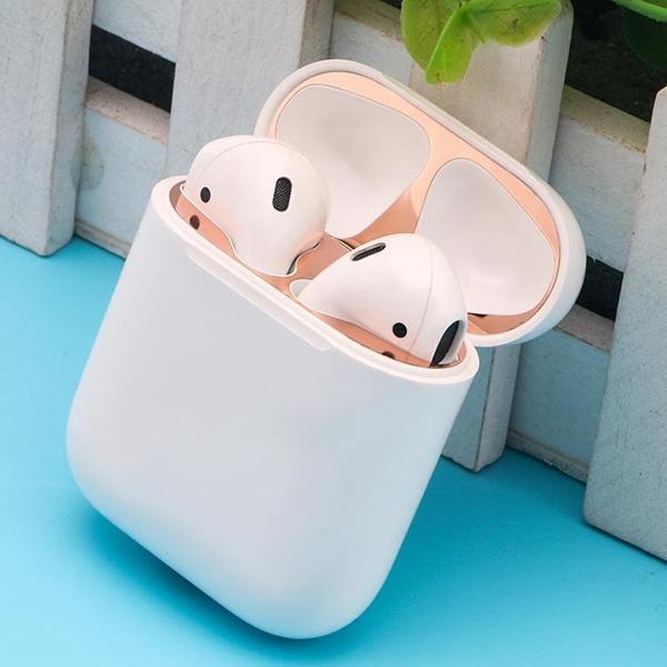 KELERINO. Metalen stofbeschermers voor Airpods 1 - Hou je Airpods schoon - 2 stuks - Rose Goud