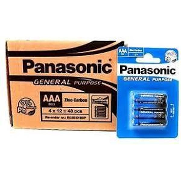 AAA Panasonic batterijen set van 12 x 4 = 48 stuk