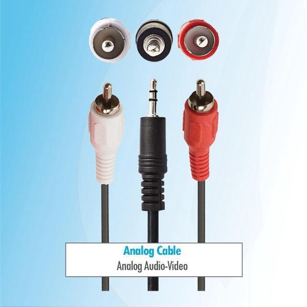 Budget 3 meter 3,5 mm jack naar tulp RCA aux audio kabel
