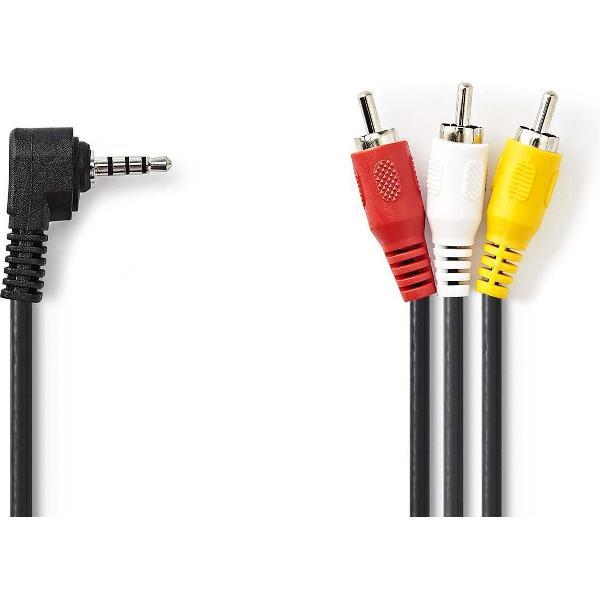 Nedis CVGP22400BK10 3,5 Mm Av-kabel 3,5 Mm Av Male - 3x Rca Male 1,0 M Zwart