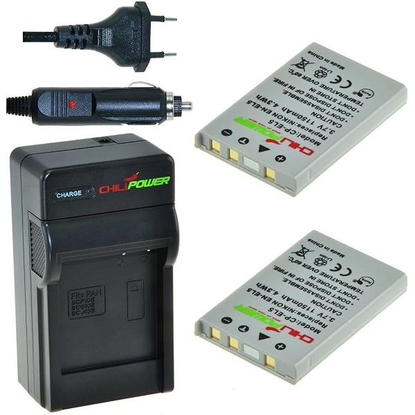 ChiliPower NB-4L Canon Kit - Camera Batterij Set