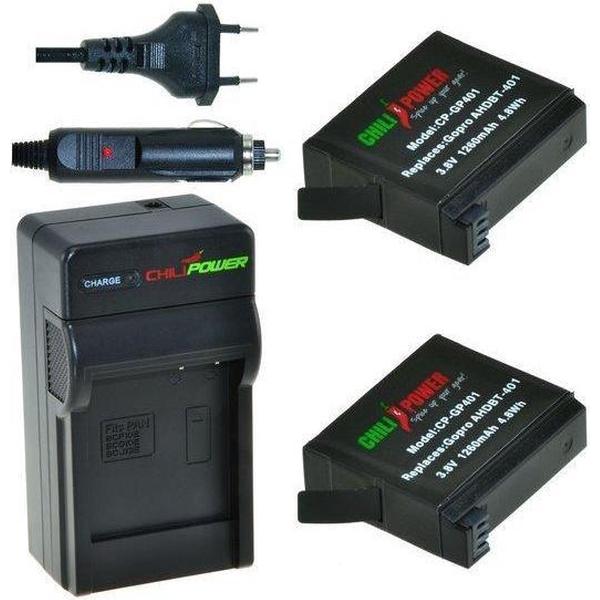 ChiliPower GoPro Hero4 Kit - Camera Batterij Set