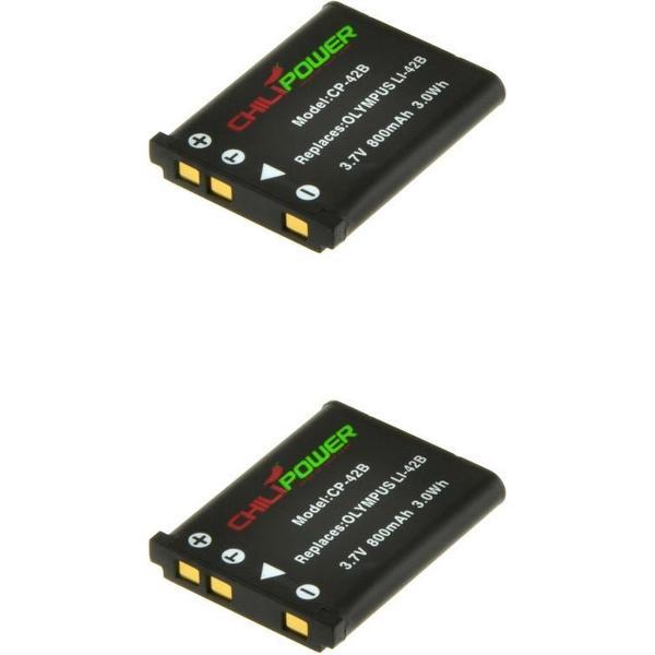 ChiliPower Olympus Li-40B / Li-42B camera batterij - 2 stuks verpakking