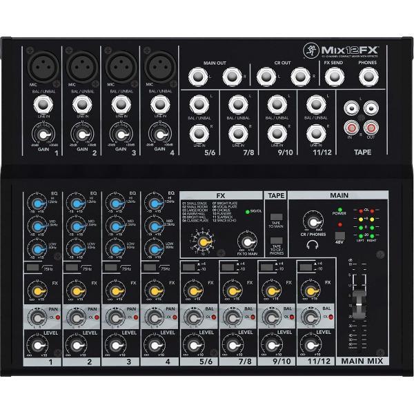 Mackie Mix12FX 12channels 20 - 30000Hz Zwart