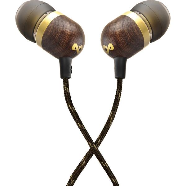 House of Marley Smile Jamaica brass oortjes - oordopjes met microfoon en 1knopsbediening