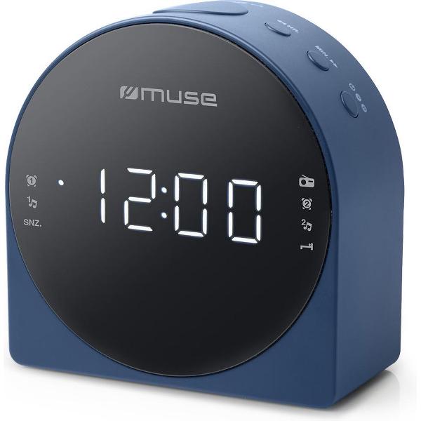 Muse M-185CBL - Stijlvolle wekkerradio met groot display