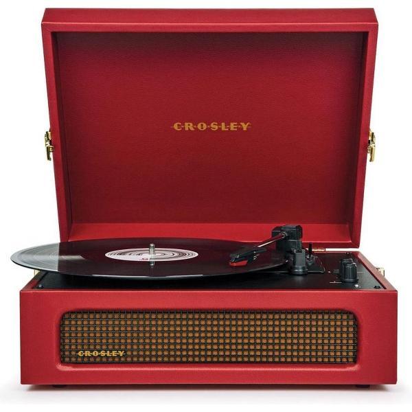 Crosley Voyager Portable Retro Platenspeler Met Bluetooth - Burgundy Rood