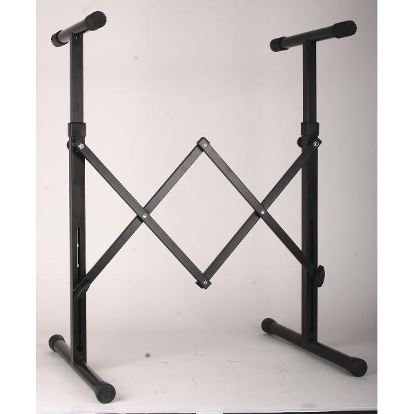 keyboardstand zwart, hoch hoogteverstelbar van 70-97 cm