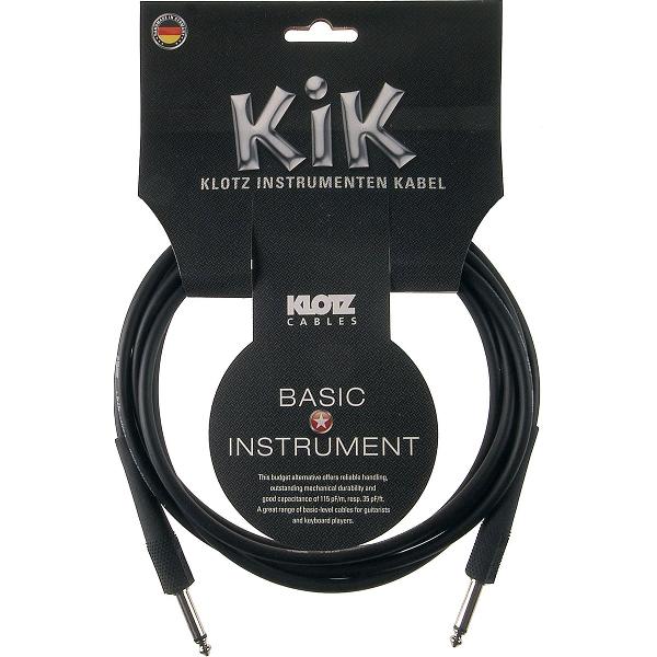 Instrumentenkabel 4,5m zwart KIK, KIK4,5PP SW