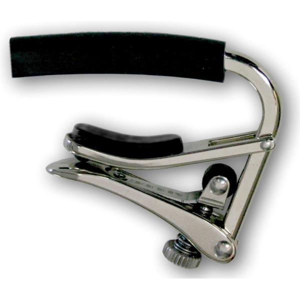 Capodaster C4 E-Gitarre Polished Nickel, stark gewölbt