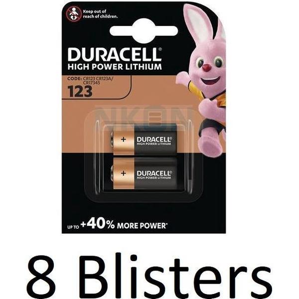 16 Stuks (8 Blisters a 2 st) Duracell Batterijen 