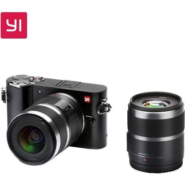 YI M1 Mirrorless Digitale Camera – Portret en Zoom Lens – Zwart